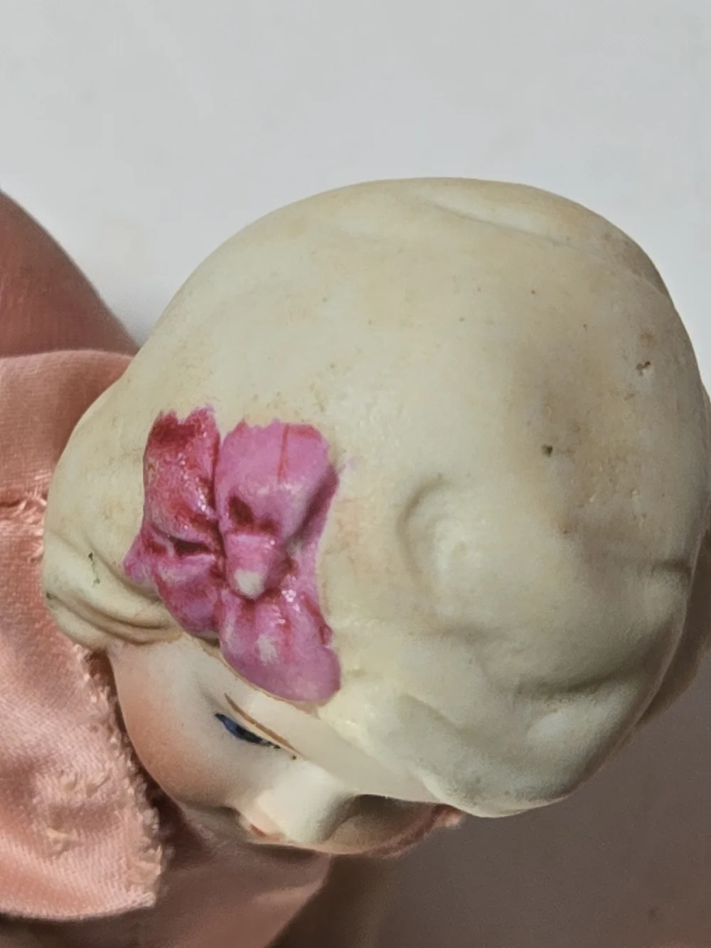 Vintage Porcelain Doll with Pink Outfit - Kids Toy Japanese
